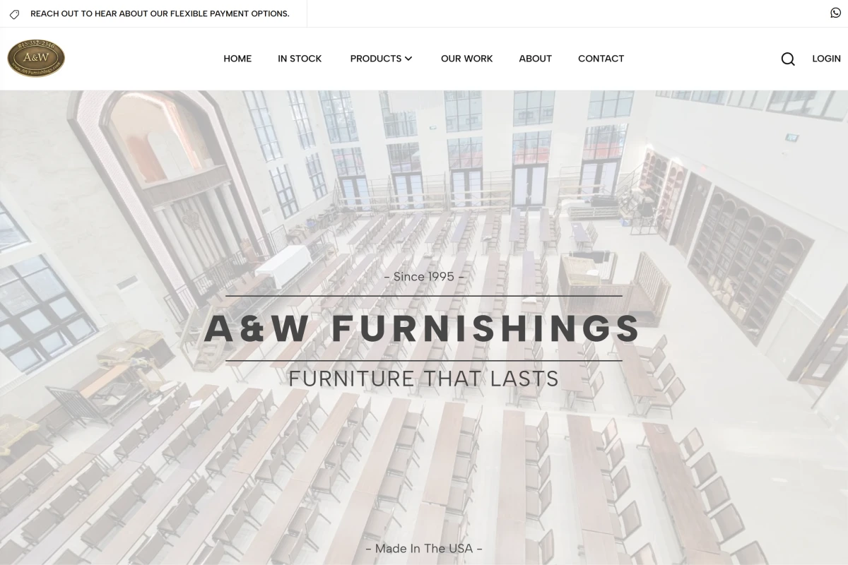 AW Metal Works is a Laravel-based e-commerce website where users can browse and purchase premium furniture online.